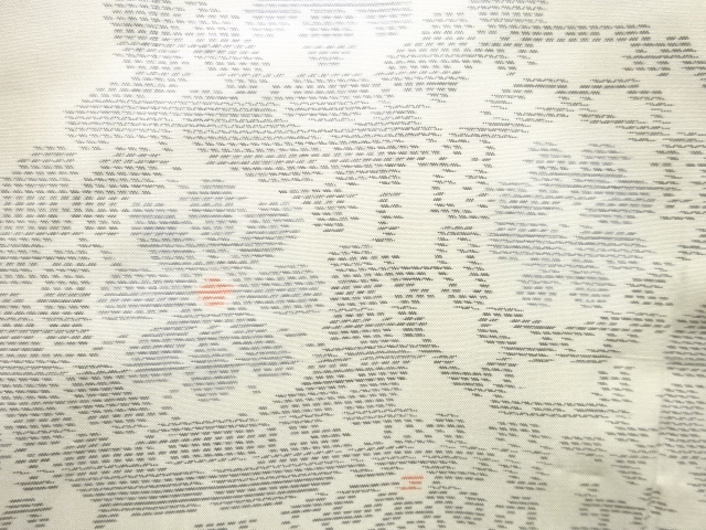 JAPANESE KIMONO / ANTIQUE KIMONO / SHIRO OSHIMA TSUMUGI / WOVEN FLORAL CREST